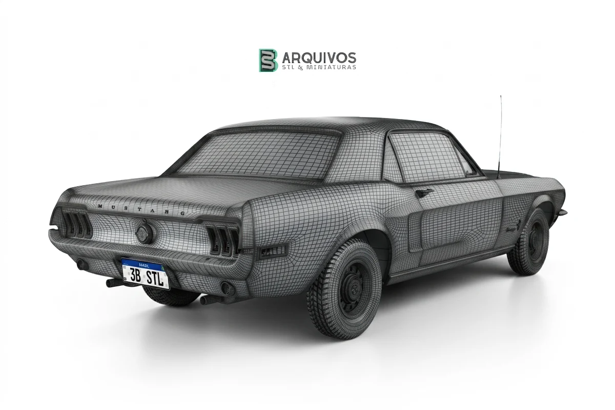 Modelo 3D STL - Ford Mustang 1968 Hardtop — foto 6
